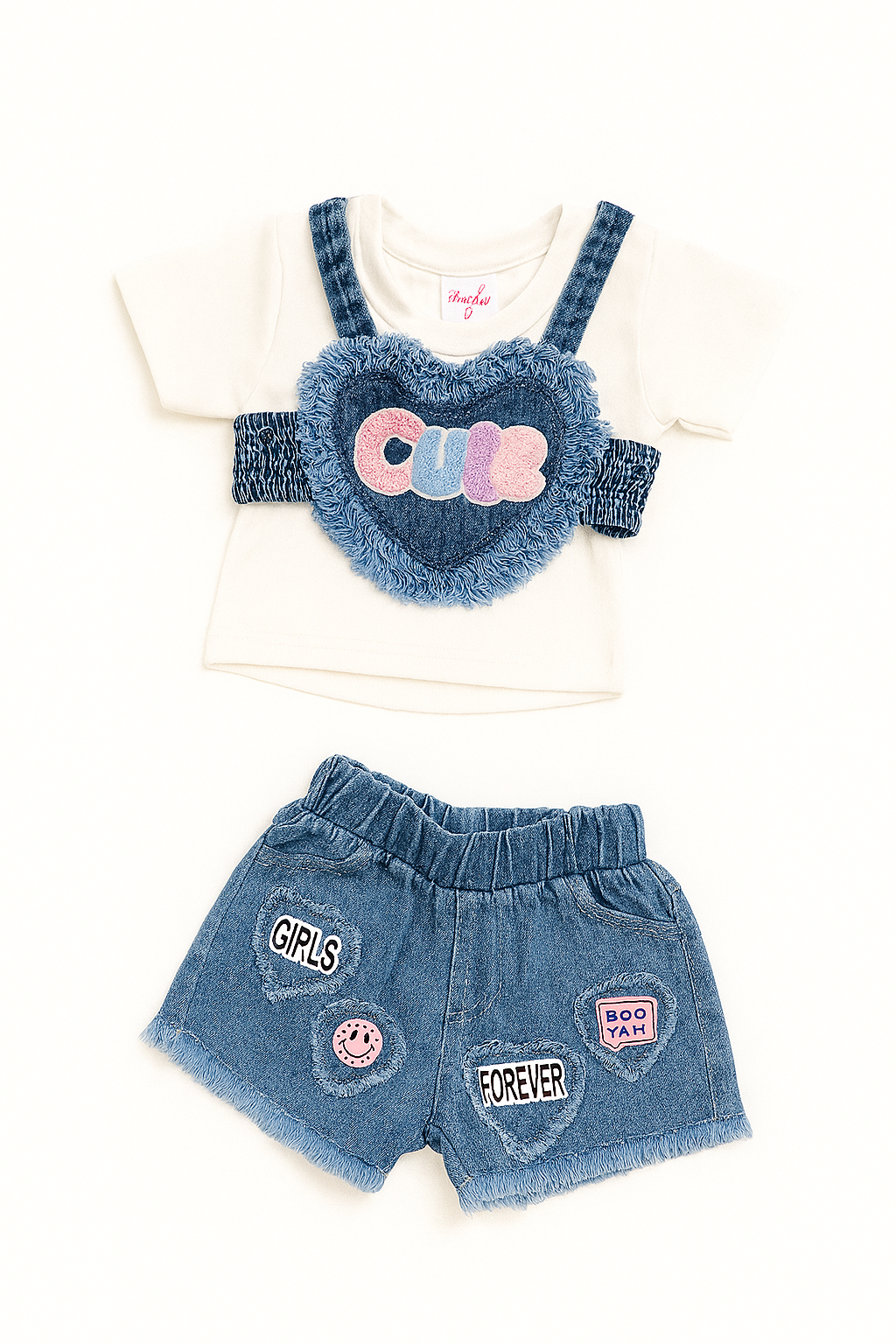 Denim Heart Patch cordset – CUTE Edition (Baby Girls)