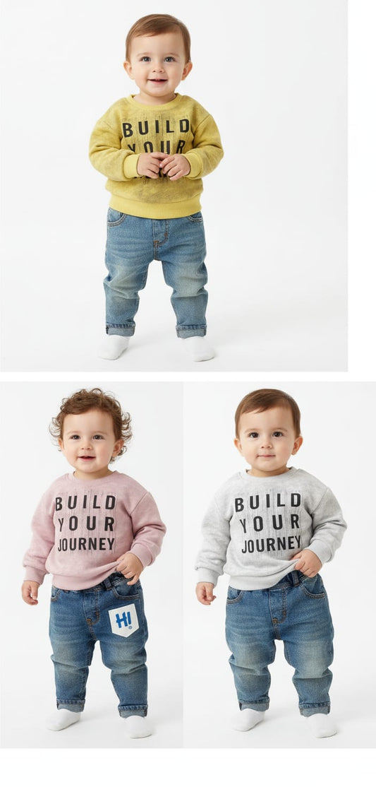 Build Your Journey Sweat T-shirt & Jeans Set – 01 to 05 Years