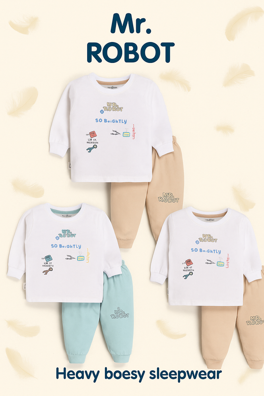 MR. ROBOT Printed Heavy Sinker Nightwear Set –