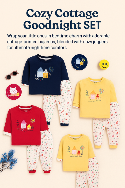 "Happy Village Nights – 100% Cotton  Suit Set