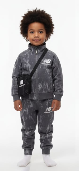New Balance Kids Charcoal Grey Tracksuit with Bag (1–5 Years)
