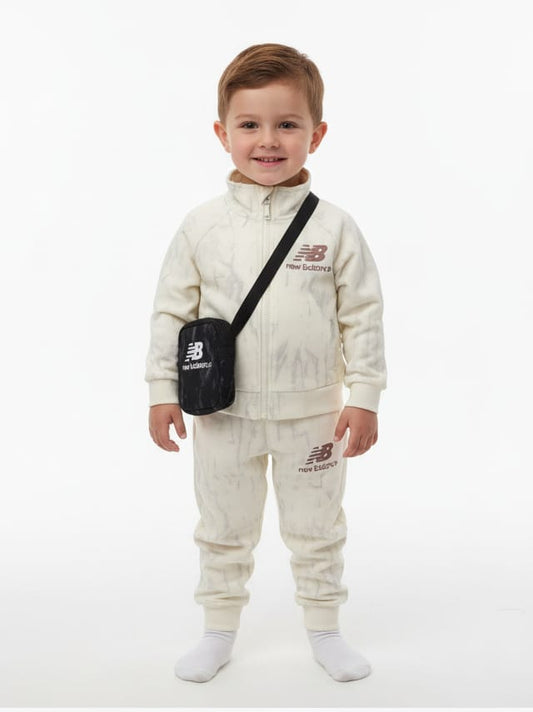 New Balance Kids White Tracksuit Set (01–05 Years)