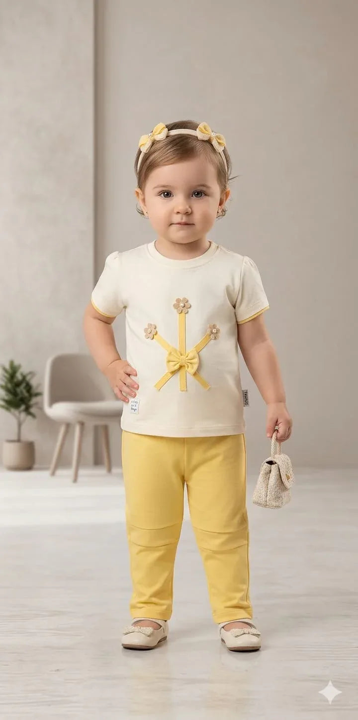 Mint Kids Girls Yellow Co-ord Set (2–5Y)