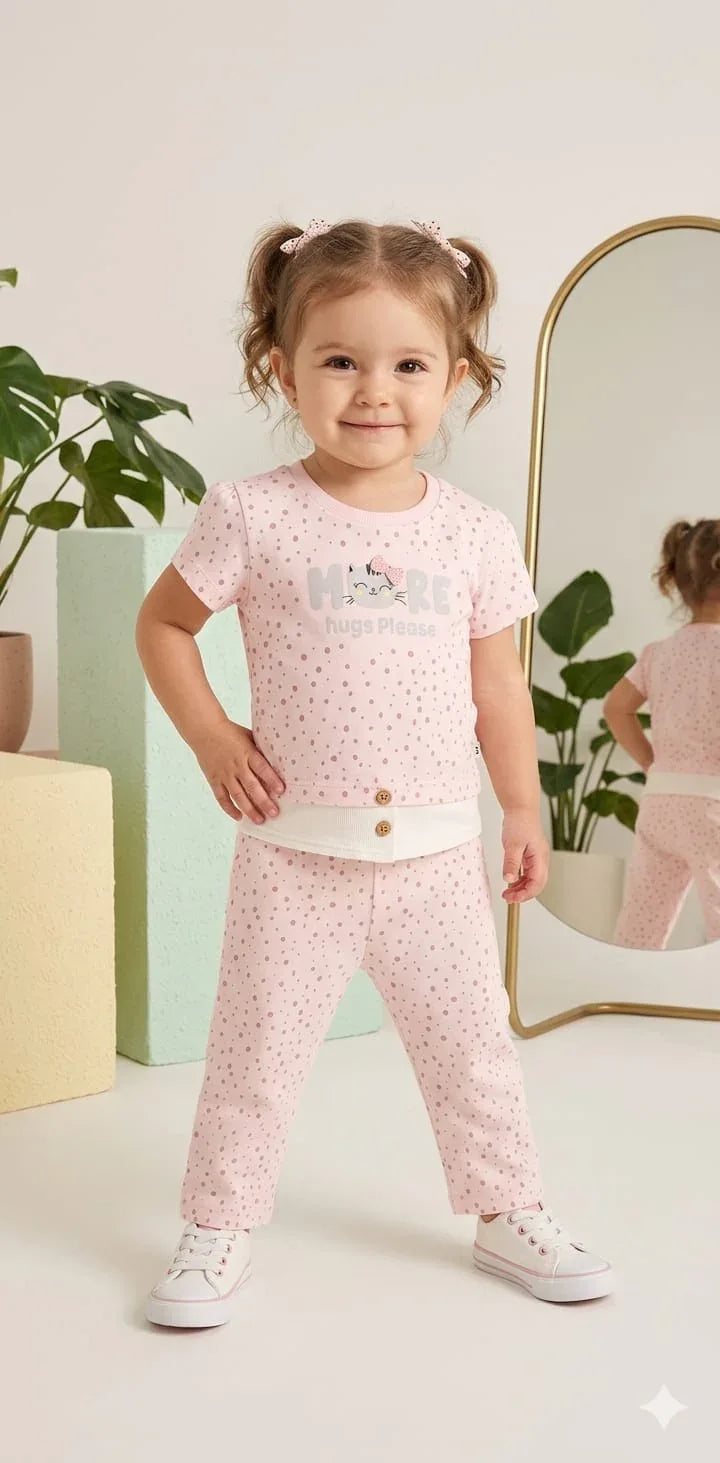 Mint Kids Girls Pink Co-ord Set (2–5Y)