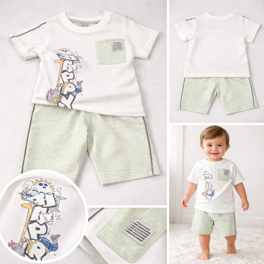Boys Dino Print Co-ord Set (1–3 Yrs)