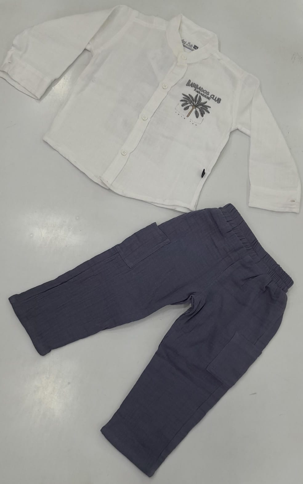 Boys Barbados Club Shirt & Grey Pants Set – 2551