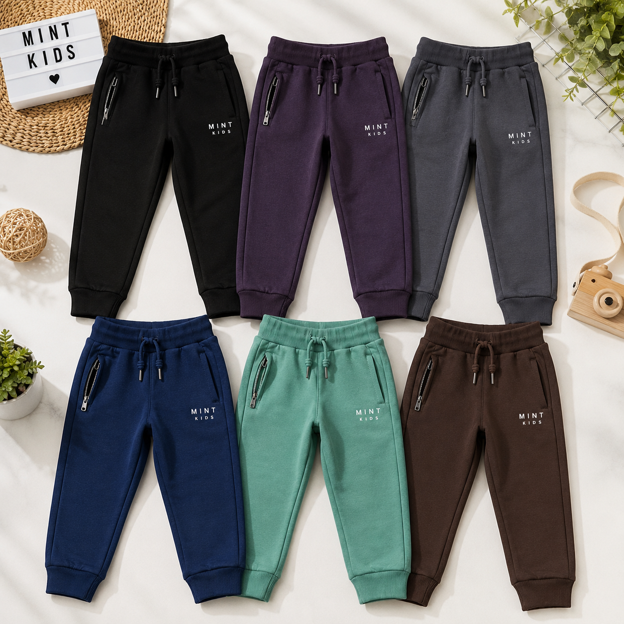 Side Zip Track Pants — 6 Colours | Boys 4–15 Years | Mint Kids